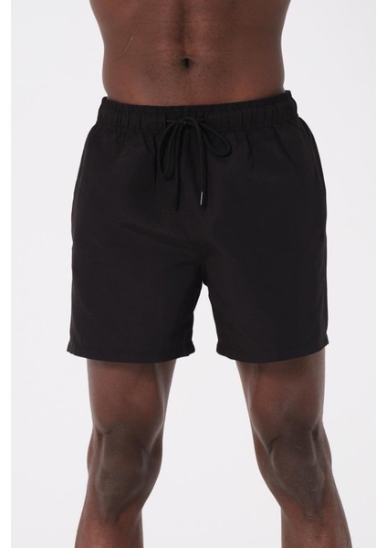 Miami Beach Siyah Su Itici Özellikli Düz Renk Basic Erkek Plaj Deniz Şort Mayo - DG300-SIYAH fırsatları