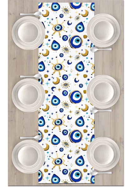 Nazar Serisi 140X40 cm Dijital Baskılı Runner (Evil Eye) fiyatları