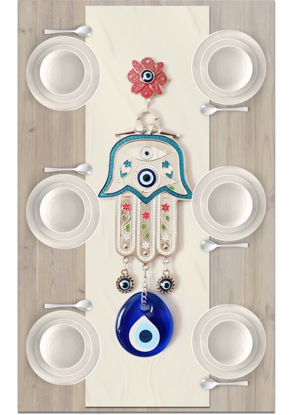 Nazar Serisi 140X40 cm Dijital Baskılı Runner (Evil Eye) fiyatları