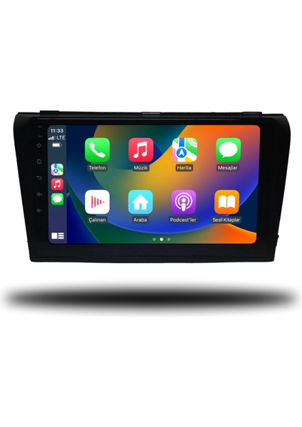 Mazda 3 Android Carplay Multimedya 2004-2009 4gb Ram + 32GB Hafıza + 4 Çekirdek fiyatları