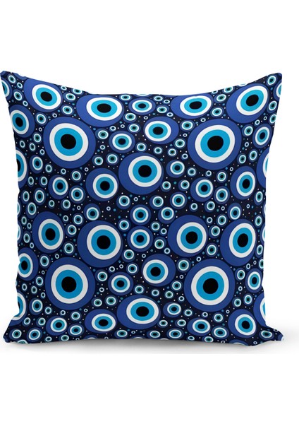 Nazar Serisi Çift Tarafı Dijital Baskılı Kırlent Kılıfı (Evil Eye Cushion Cover)
