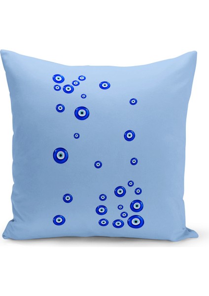 Nazar Serisi Çift Tarafı Dijital Baskılı Kırlent Kılıfı (Evil Eye Cushion Cover)