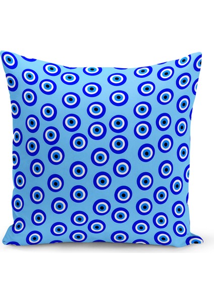 Nazar Serisi Çift Tarafı Dijital Baskılı Kırlent Kılıfı (Evil Eye Cushion Cover)