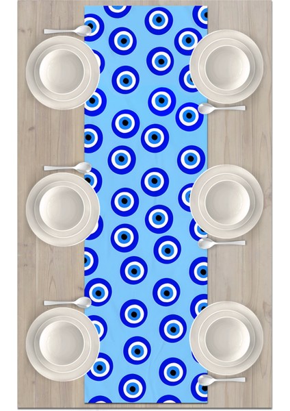 Nazar Serisi 140X40 cm Dijital Baskılı Runner (Evil Eye) fiyatları