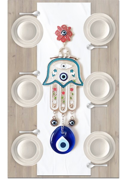 Nazar Serisi 140X40 cm Dijital Baskılı Runner (Evil Eye) fiyatları