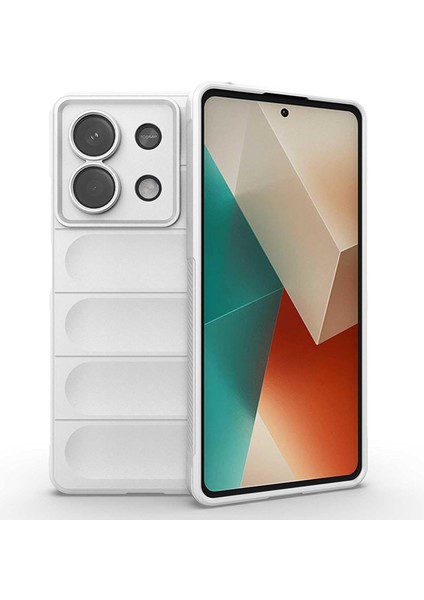 Xiaomi Redmi Note 13 Pro 4g Kılıf Mat Hisli Dalgalı Elde Kaymaz Yumuşak Kadife Silikon Kamera Koruma