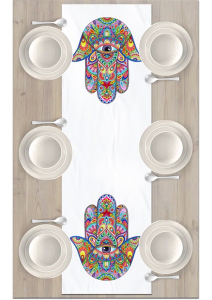 Nazar Serisi 140X40 cm Dijital Baskılı Runner (Evil Eye) fiyatları