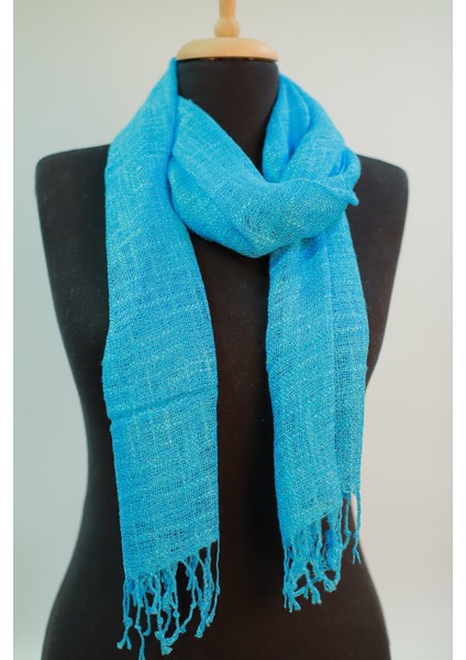Turkuaz Keten Şal indirimleri
