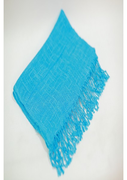 Turkuaz Keten Şal