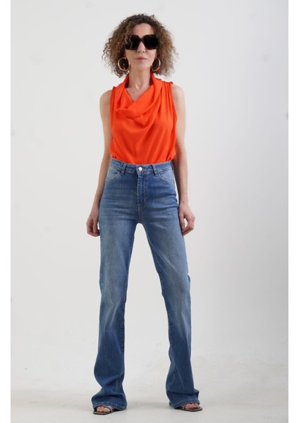 Nar Çiçeği Avril Degaje Yaka Bluz fiyatları