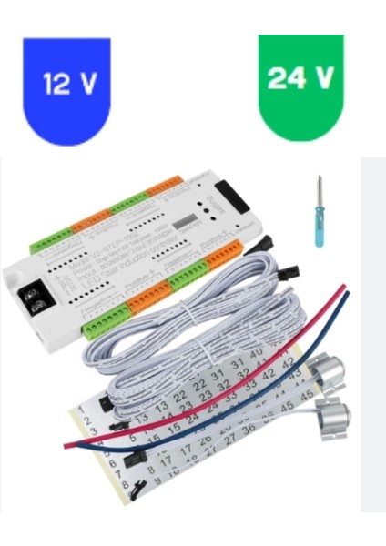 12V 24V Merdiven LED Hareket Pir Sensör Kontrolörü 32 Kanal Dimerli