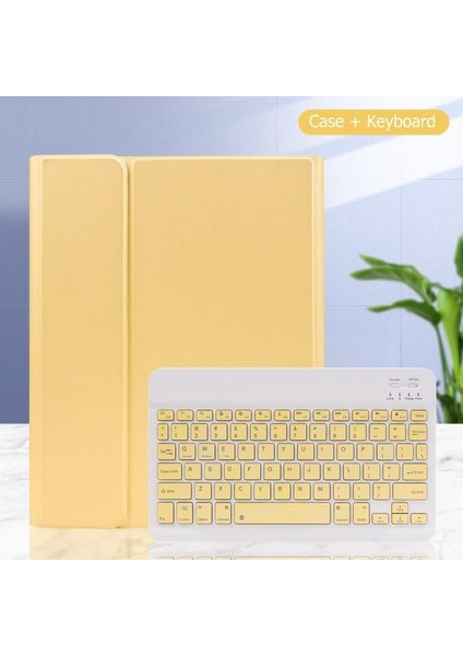 Apple iPad 10. Nesil 10.9 (2022) Rgb LED Işıklı Türkçe Karakterli Bluetooth Özellikli Kalemlikli Klavyeli Kılıf A2696 A2757 A2777 A3162