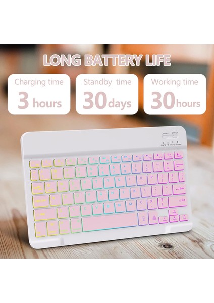 Apple iPad Air 4. Nesil 10.9 Inc (2020) Rgb LED Işıklı Türkçe Karakterli Bluetooth Özellikli Kalemlikli Klavyeli Kılıf A2316 A2324 A2325 A2072 fiyatları