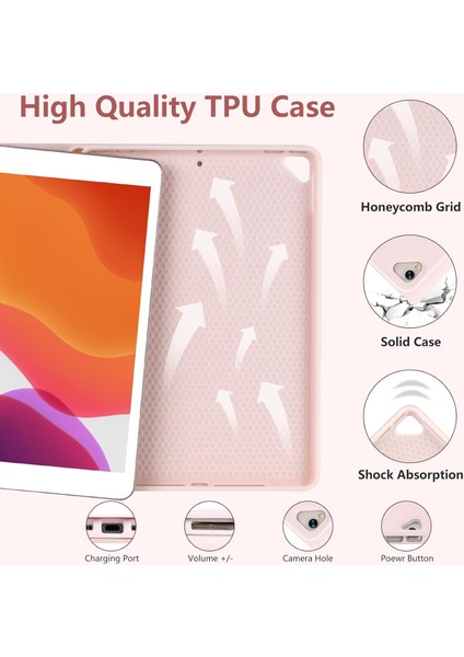 Apple iPad 9. Nesil 10.2 Inc (2021) Rgb LED Işıklı Türkçe Karakterli Bluetooth Özellikli Kalemlikli Klavyeli Kılıf A2602 A2604 A2603 A2605