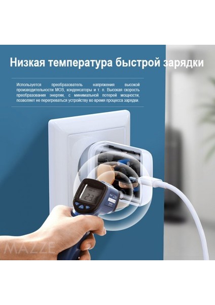 R208 20W Pd Hızlı Şarj Seyahat Şarj Cihazı Güç Ada
