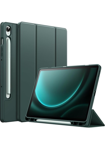 Samsung Galaxy Tab S8 Plus Kalem Şarjına Uygun Kalemlikli Stromix Smart Kılıf ve Ekran Koruyucu Sm- X800 X806 X808