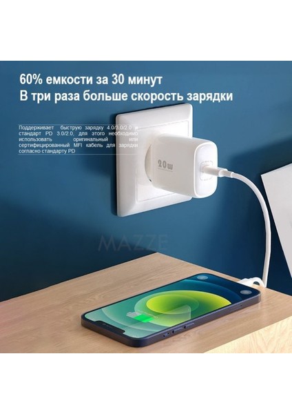 R208 20W Pd Hızlı Şarj Seyahat Şarj Cihazı Güç Ada