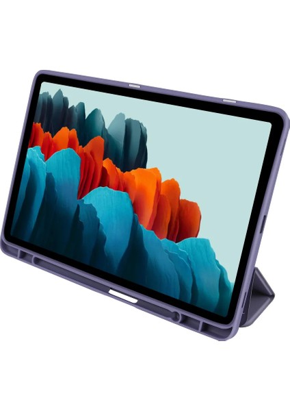 Samsung Galaxy Tab S7 Fe Kalem Şarjına Uygun Kalemlikli Stromix Smart Kılıf ve Ekran Koruyucu SM- T730 T733 T736 T738 modelleri