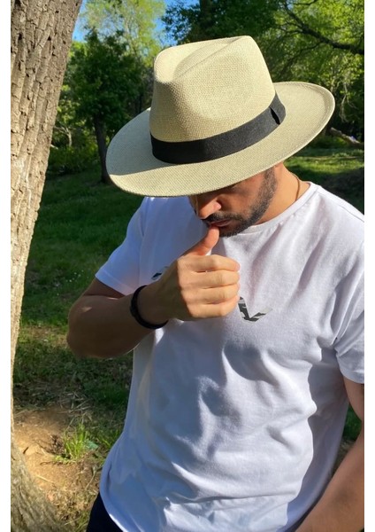 Erkek Yazlık Kovboy Hasır Şapka