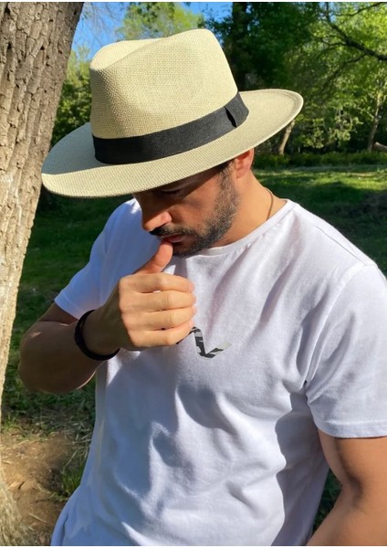 Erkek Yazlık Kovboy Hasır Şapka