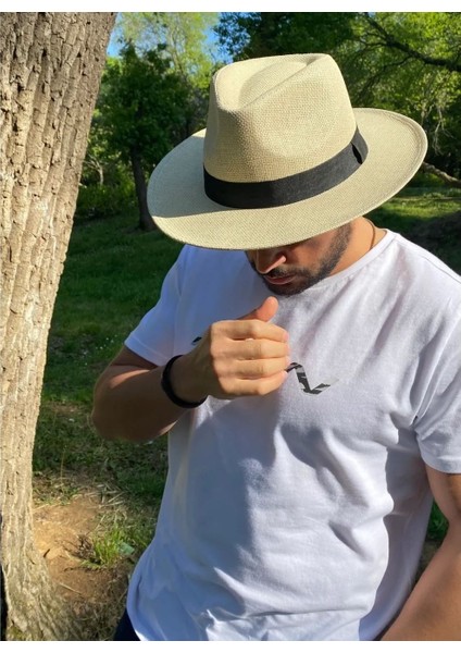 Erkek Yazlık Kovboy Hasır Şapka
