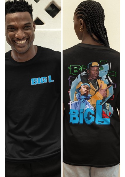 Oversize Rapper Big- L Sırt Baskılı T-Shirt Unisex Rap Music