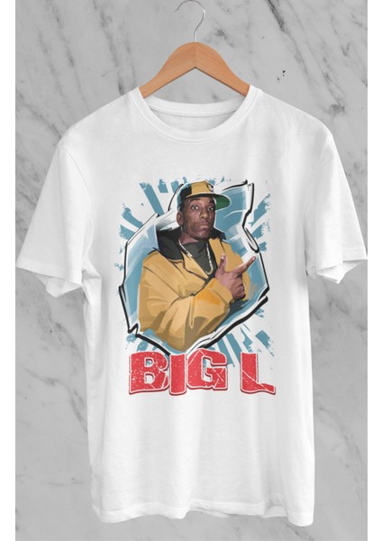 Unisex Big L Graphic Oversize Bigl Rap Temalı T-Shirt