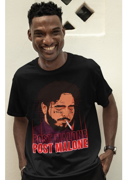 Unisex Post Malone Oversize Malone Rap Temalı T-Shirt fiyatları