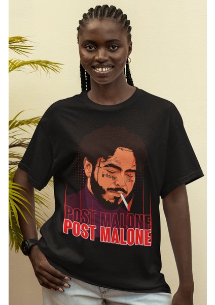 Unisex Post Malone Oversize Malone Rap Temalı T-Shirt modelleri