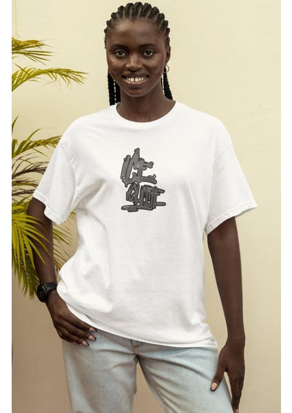 Oversize Ice Cube Graffiti Sırt Baskılı T-Shirt Unisex Rap fiyatları