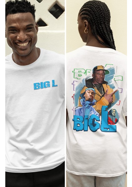 Oversize Rapper Big- L Sırt Baskılı T-Shirt Unisex Rap Music