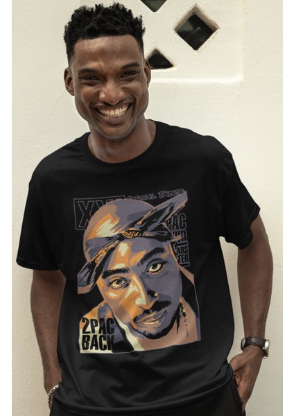 Unisex 2Pac Back Baskılı T-Shirt Oversize fiyatları