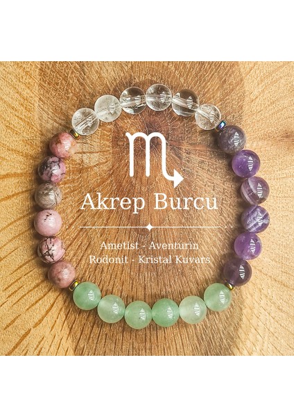 Akrep Burcu Doğal Taş Bileklik
