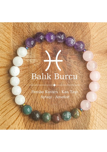 Balık Burcu Doğal Taş Bileklik