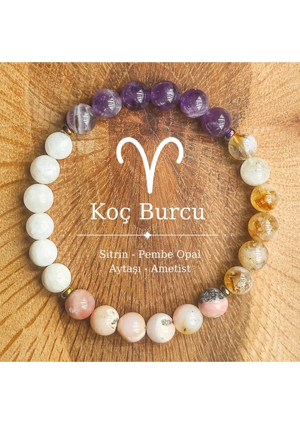 Koç Burcu Doğal Taş Bileklik