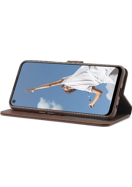 Oppo A74 4G/A95 4g Kart Yuvaları Cüzdan Tutucu Buzağı Doku (Yurt Dışından)