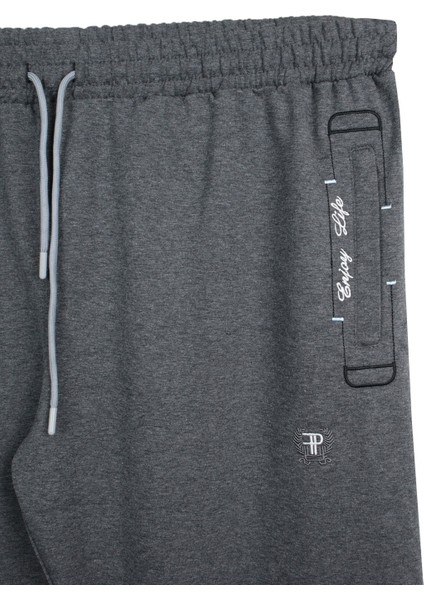 Erkek Büyük Beden 115-154 Kilo Arası Için Uygun Nakışlı Penye Kapri Antrasit fırsatları