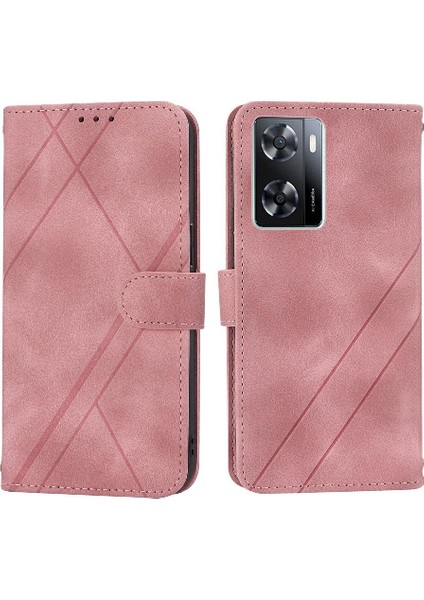 Oppo Için Filp Durumda A57 4G/A77 4g Kredi Kartı Tutucu Pu Deri Kayış Anti (Yurt Dışından)