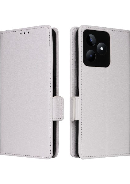 Realme C53 4g Manyetik Kart Yuvaları Için Kılıf Tutucu Cüzdan Pu Deri Yan (Yurt Dışından)