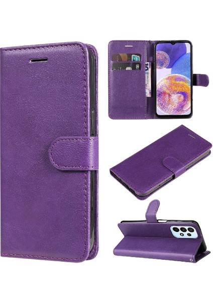 Samsung Galaxy A23 4g Için Flip Case/5g Klasik Düz Renk Iş Cüzdan (Yurt Dışından)