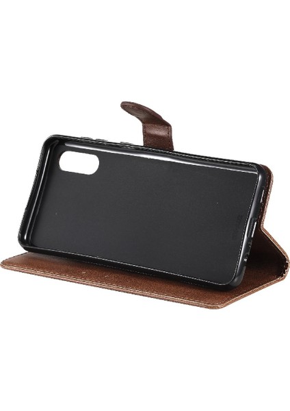 Kart Yuvası Klasik Düz Renk ile Samsung Galaxy A02/M02 Için Flip Case (Yurt Dışından)
