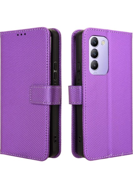 Vivo Y200E 5g Manyetik Cüzdan Kapak Kart Tutucu Kickstand Için Kılıf (Yurt Dışından)