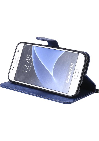 Samsung Galaxy S7 Klasik Düz Renk Iş Cüzdan Telefon Için Flip Case (Yurt Dışından)