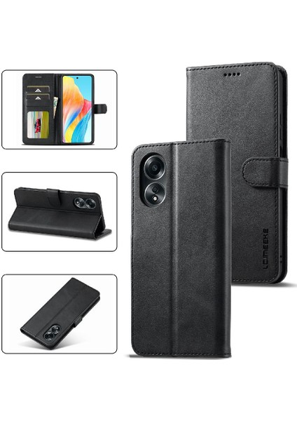 Tutucu Kart Yuvaları ile Oppo A78 4g Için Kılıf Cüzdan Buzağı Doku Flip Case (Yurt Dışından) fırsatları
