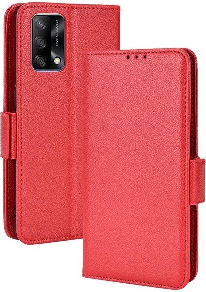 Oppo Için Kılıf A74 4G/A95 4g Manyetik Cüzdan Kart Yuvaları Tutucu Pu Deri (Yurt Dışından)