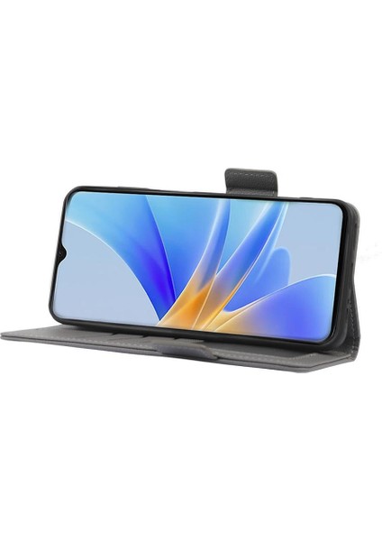 Oppo A17/A17K Manyetik Cüzdan Kart Yuvaları Için Kılıf Tutucu Pu Deri Yan (Yurt Dışından)