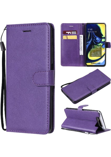 Samsung Galaxy A80 Için Flip CASE/A90 Yüksek Kaliteli Deri Iş Cüzdan (Yurt Dışından)