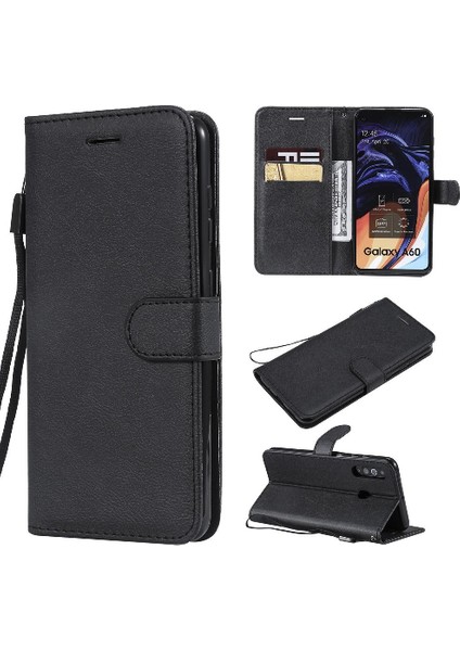 Samsung Galaxy A60 Için Flip CASE/M40 Yüksek Kaliteli Deri Klasik Katı (Yurt Dışından)