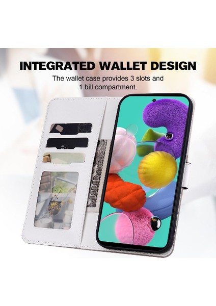 Samsung Galaxy A51 Flip Kapak Için Basit Iş Deri Kılıf Cüzdan (Yurt Dışından) modelleri