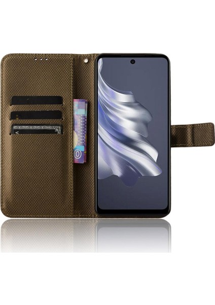 Tecno Spark 20 Pro 4g Kart Tutucu Kickstand Kapak Manyetik Cüzdan Için Kılıf (Yurt Dışından)